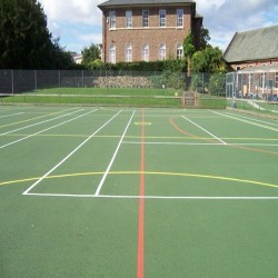 Netball Court Painting in Lane End 3
