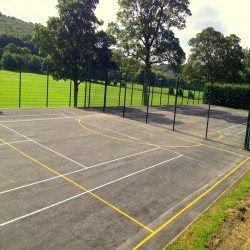 Netball Court Painting in Park End 8
