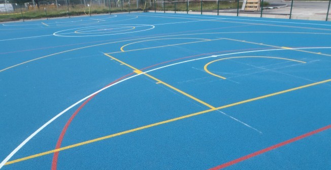 Netball Court Paint in Aston