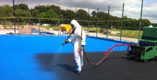 Netball Surface Painting in Alston Sutton